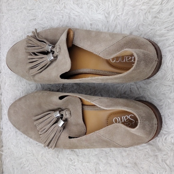 Franco Sarto Hadden Tan Suede Leather Almond Toe Low Heel Slip On Loafer Shoe - Picture 6 of 16